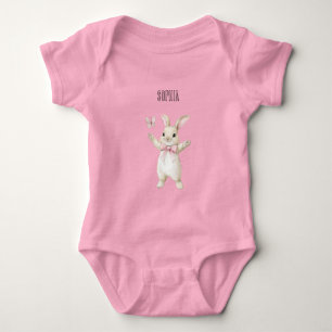 Bunny Butterfly Blush Roze Romper