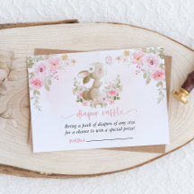 Bunny, Butterfly, Pink Flowers, Diaper Raffle