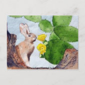 Bunny Cactus Briefkaart (Voorkant)