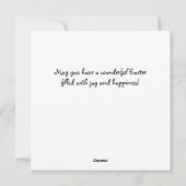 Bunny Cake Eggs Happy Easter Illustratie Feestdagenkaart (Achterkant)