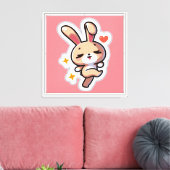 Bunny Canvas Afdruk (Insitu (Woonkamer))