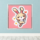 Bunny Canvas Afdruk (Insitu (Houten vloer))