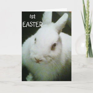 BUNNY CARD "1st EASTER" TOEPASSEN Feestdagen Kaart