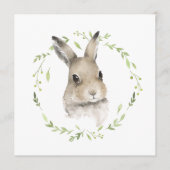 Bunny Card Woodland Forest Animal Waterverf (Voorkant)