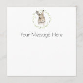 Bunny Card Woodland Forest Animal Waterverf (Achterkant)
