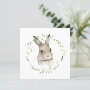 Bunny Card Woodland Forest Animal Waterverf