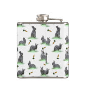 Bunny Carrot Craze Hip Flask (kies kleur) Heupfles (Achterkant)