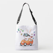 Bunny Carrot Hopping Ride Crossbody Tas (Achterkant)
