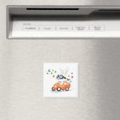 Bunny Carrot Hopping Ride Magneet (Insitu (Vaatwasser))