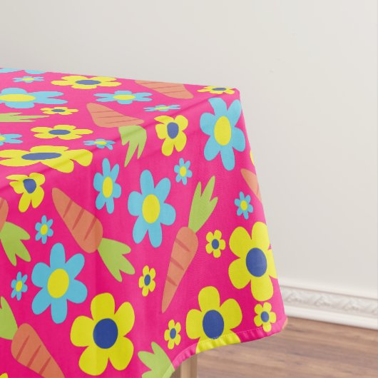 Bunny Carrot Spring Birthday Party Tafelkleed (Voorbeeld)