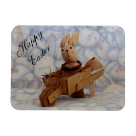  Bunny Cart Easter Magnet Magneet