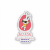 Bunny Cartoon Cute Animal Hunting Rabbit Sticker (Voorkant)