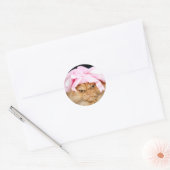Bunny Cat Easter Classic Round Sticker (Envelop)