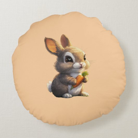 Bunny cavalcade rond kussen (Achterkant)