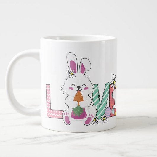 Bunny Celebrates Paasdag Giant Coffee Mok (Links)