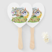 Bunny Celebrates Paasdag Handwaaier (Voorkant en achterkant)