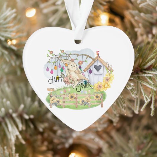 Bunny Celebrates Paasdag Ornament (Boom)