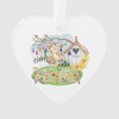 Bunny Celebrates Paasdag Ornament (achterkant)