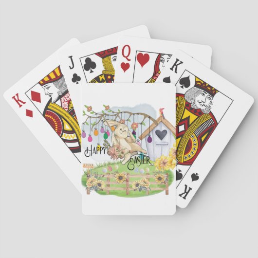 Bunny Celebrates Paasdag Pokerkaarten (Achterkant)