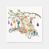 Bunny Celebrates Paasdag Servet (Voorkant)