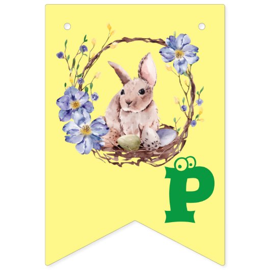 Bunny Celebrates Paasdag Vlaggetjes (Derde vlag)