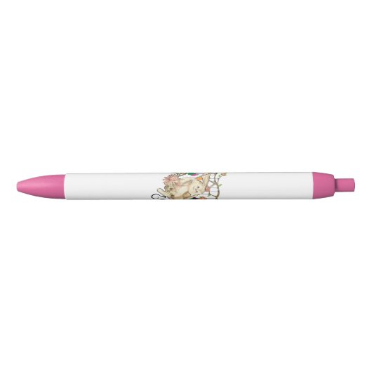 Bunny Celebrates Paasdag Zwarte Inkt Pen (Voorkant)