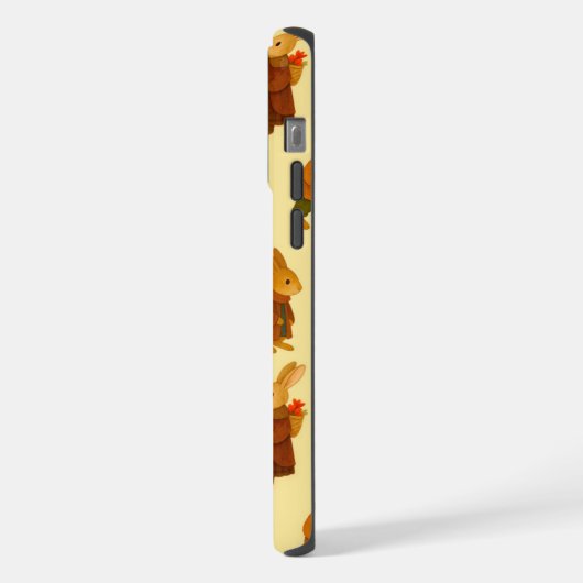 Bunny Character Patterns Waterverf Style iPhone Hoesje (Linkerkant)