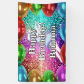 Bunny Cheerleader Gepersonaliseerd karakter verjaa Spandoek (Verticaal)