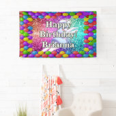 Bunny Cheerleader Gepersonaliseerd karakter verjaa Spandoek (Insitu)