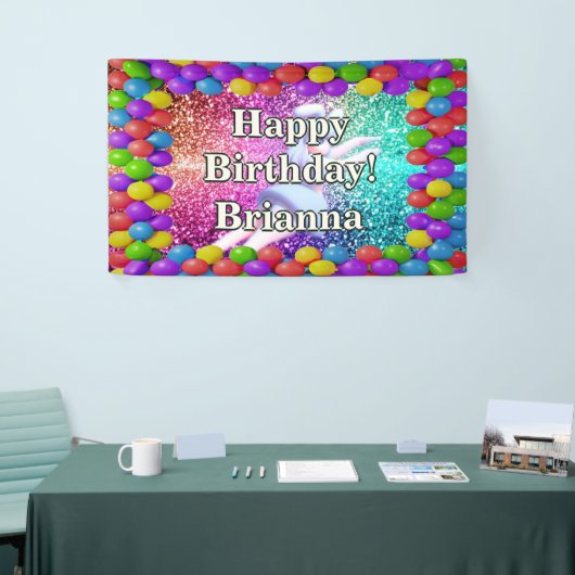 Bunny Cheerleader Gepersonaliseerd karakter verjaa Spandoek (Beurs)