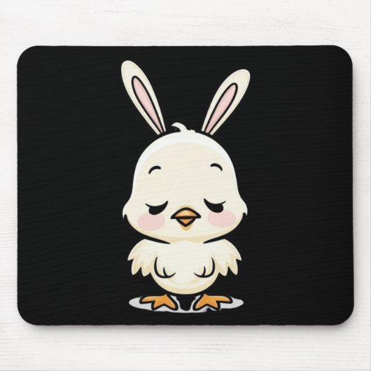 Bunny Chick Sticker 2 Muismat (Voorkant)
