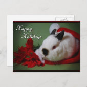 "Bunny Christmas"-fotokaart Feestdagenkaart (Voorkant / Achterkant)
