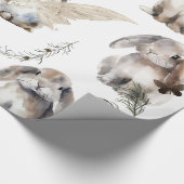 Bunny Christmas Glossy Wrapping Cadeaupapier (Hoek)