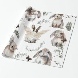 Bunny Christmas Glossy Wrapping Cadeaupapier