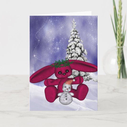 Bunny Christmas Kaart (Voorkant)