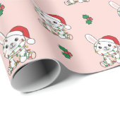 Bunny Christmas Winter Dieren Vakantie Bunnies Cadeaupapier (Rol Hoek)