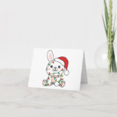 Bunny Christmas Winter Dieren Vakantie Bunnies Feestdagen Kaart (Voorkant)