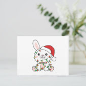 Bunny Christmas Winter Dieren Vakantie Bunnies Feestdagenkaart (Staand voorkant)