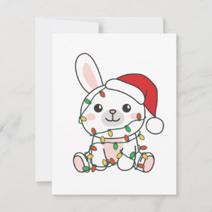 Bunny Christmas Winter Dieren Vakantie Bunnies Feestdagenkaart