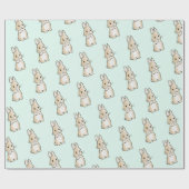 Bunny cleaning paws cadeaupapier (Vlak)