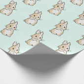 Bunny cleaning paws cadeaupapier (Hoek)