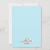 Bunny Clothesline Baby shower Uitnodiging (Achterkant)