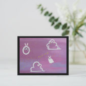 bunny clouds-briefkaarten briefkaart (Staand voorkant)