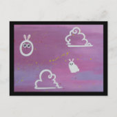 bunny clouds-briefkaarten briefkaart (Voorkant)