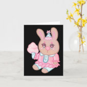 Bunny Clown Sticker Kaart (Gele Bloem)