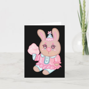 Bunny Clown Sticker Kaart