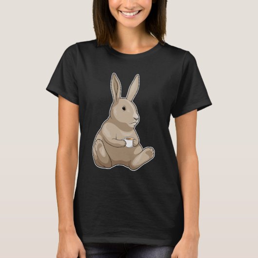 Bunny Coffee Cup T-shirt (Voorkant)