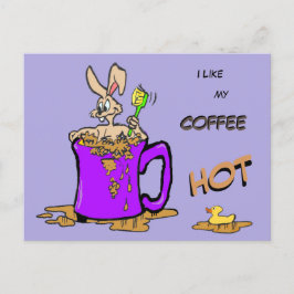 Bunny Coffee Lover Cust. Briefkaart
