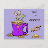 Bunny Coffee Lover Cust. Briefkaart (Voorkant)