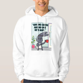 bunny coffee quote hoodie
